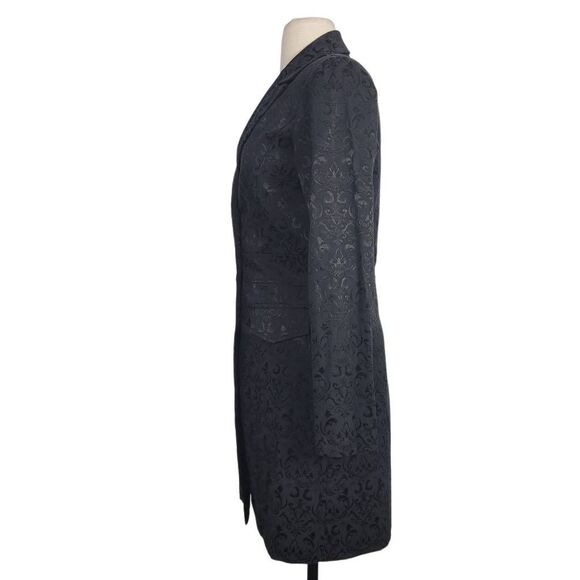 Vtg 90s Charlotte Russe Jacquard Black Jacket Sz 5/6 Button Front Goth Vampire - Picture 5 of 10